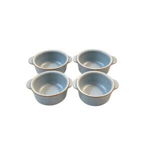 Vintage Piral Albisola Italy Blue Mini Casserole Dishes Set of 4